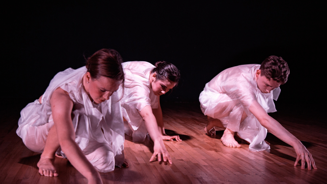 Skats no izrādes “nevaru gribu. vajag nevaru. nevajag varu.”