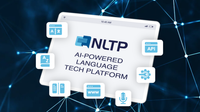 Starpvalstu projekta NLTP (National Language Technology Platform /Nacionālā valodas tehnoloģiju platforma) vizuālais materiāls