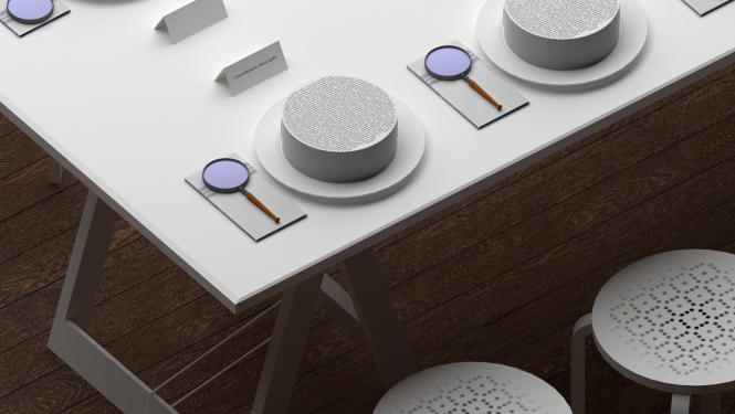 Ekspozīcijas skice, autore: Patrīcija Baltiņa.