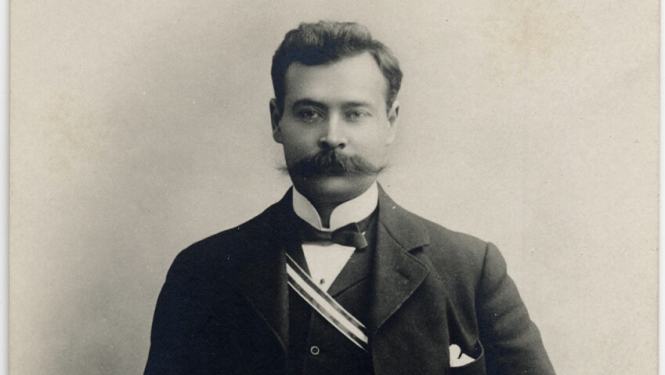 Jānis Poruks studiju laikā. Rīga, 20. gs. sākums. Fotogrāfs nezināms. Avots: Rakstniecības un mūzikas muzejs.