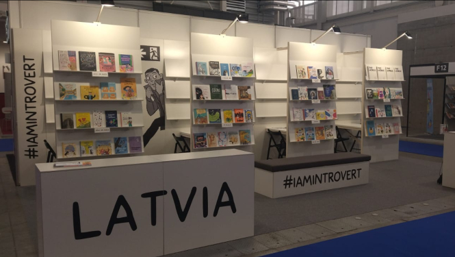 Latvijas stends bērnu grāmatu tirgū Boloņā