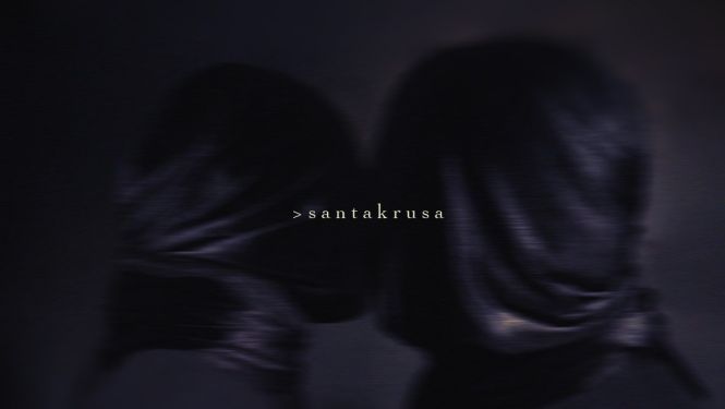 Iestudējuma “Santakrusa” publicitātes attēls - divi abstrakti izplūduši tēli