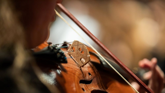 Audzēknis ar mūzikas instrumentu