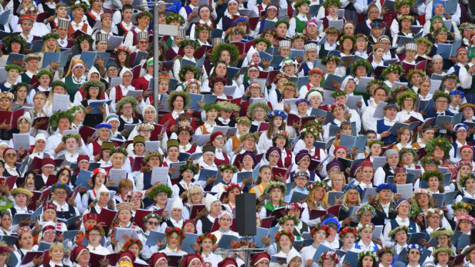 Dziesmu svētku koncerts, foto no LNKC arhīva