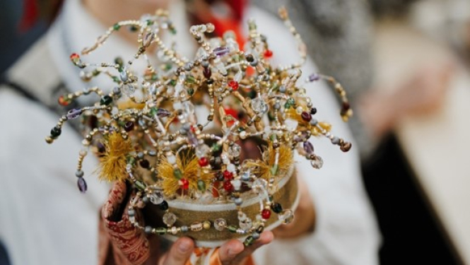 Tautas tērpa galvas rota, foto no LNKC arhīva