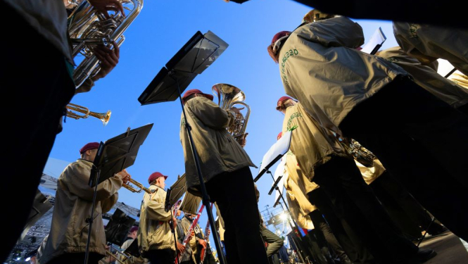 Dziesmu un Deju svētku dalībnieki, foto: LNKC arhīvs.