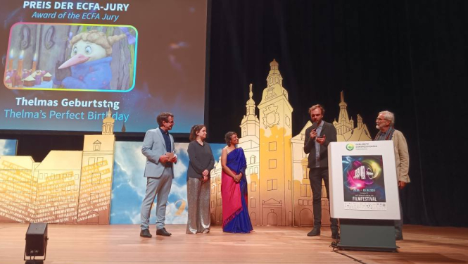 Profesionālā Eiropas bērnu un jauniešu filmu asociācija (ECFA) apbalvo režisora Reiņa Kalnaeļļa pilnmetrāžas animācijas filmu “Telmas ideālā dzimenīte”