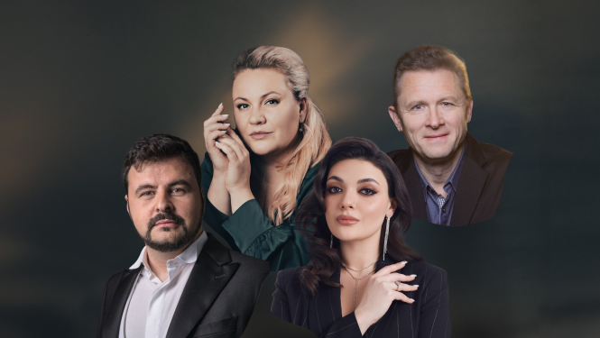 Solisti Jūlija Vasiļjeva, Elmina Hasana, Mateo Lipi un Egils Siliņš