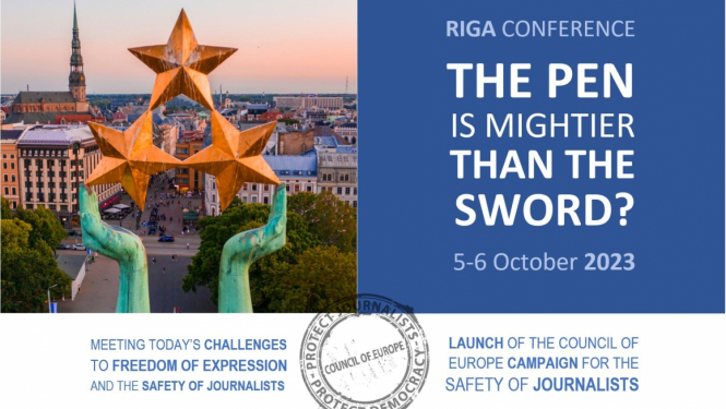 Rīgas ainava ar Brīvības pieminekļa zvaigznēm tuvplānā