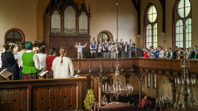 Koris Rīgas Lutera draudzes baznīcā, Torņakalnā, foto, Uldis Ozols