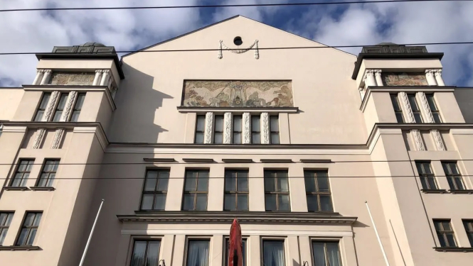 Rīgas Latviešu biedrības nama fasāde, foto: Live Riga