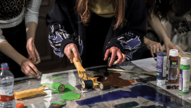 Pasākumu cikla “MĀKSLA STRĀDĀ / ART WORKS” vizuālais materiāls