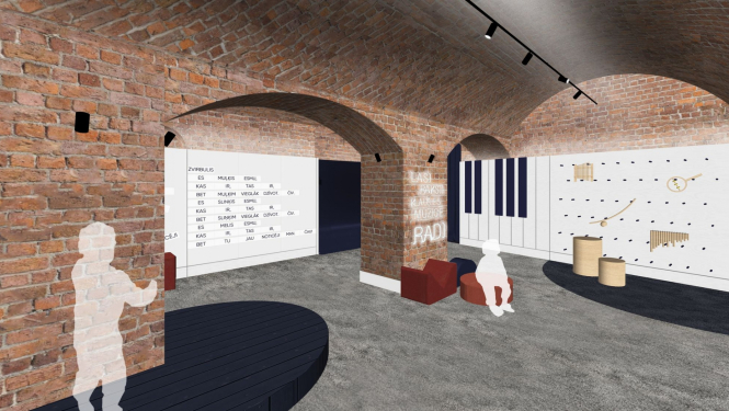 Rakstniecības un mūzikas muzeja ekspozīcijas vizualizācija  Mārstaļu ielā 6, Rīgā.