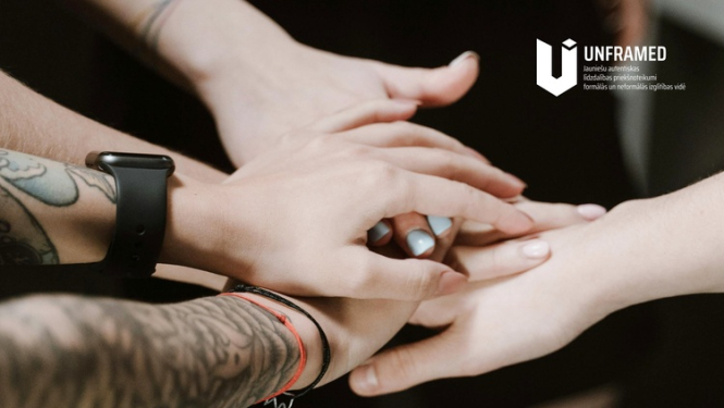 hands clasped in greeting