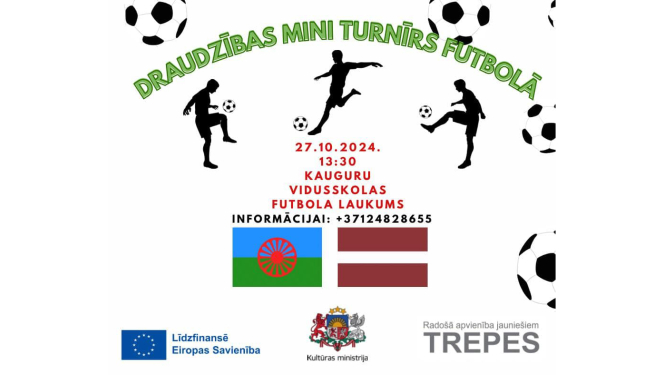 Romu jaunieši organizē iekļaujošu futbola turnīru Kauguros - pasākuma afiša