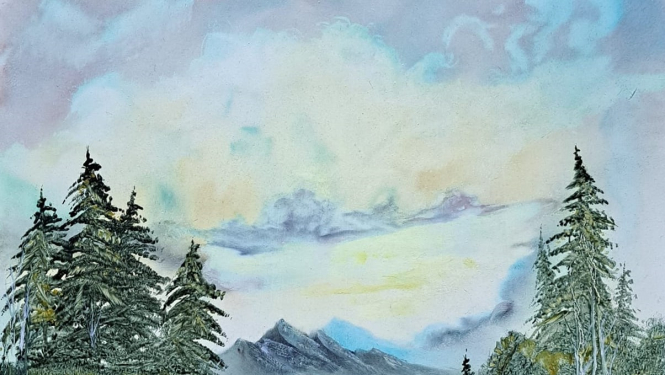 Glezna ar dabasskatu