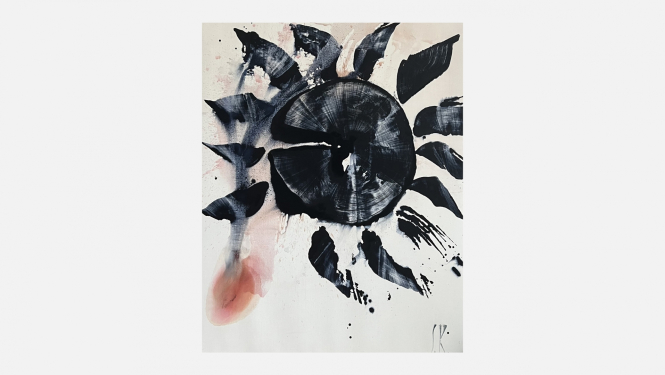 Sandra Krastiņa. Kara ziedi I. Kara ziedi II. 2022, audekls, eļļa, 2x(220x180) cm