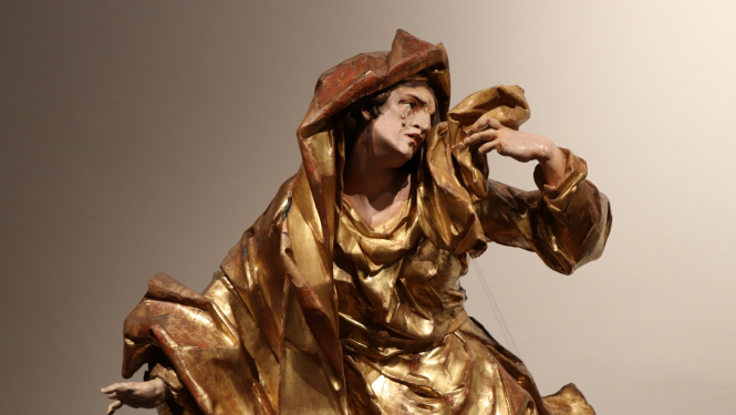 Johans Georgs Pinzels. Sāpju Dievmāte. Ap 1758. Borisa Vozņicka Ļvivas Nacionālās mākslas galerijas kolekcija