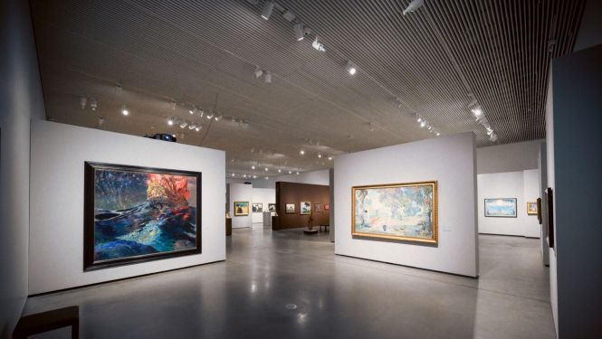 Izstāde “Nepieradinātās dvēseles. Simbolisms Baltijas valstu mākslā” Latvijas Nacionālajā mākslas muzejā. 2020./2021. Foto: Otto Strazds.