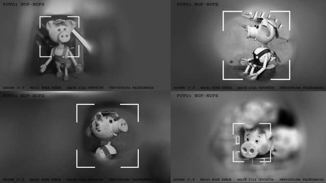 Izrādes “Sivēnam pa pēdām” vizuālais materiāls