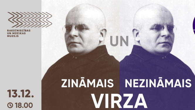 Teksts: “Zināmais un nezināmais par Virzu” plkst. 18.00 kultūrtelpā “Tintnīca”, Pulka ielā 8.