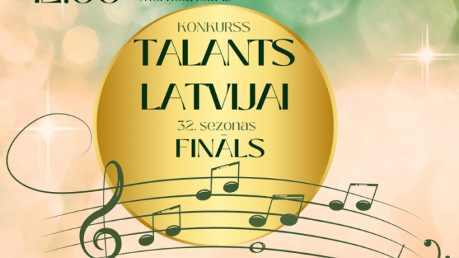 Afiša ar tekstu: Talants Latvijai