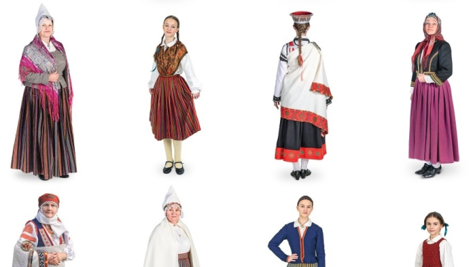 Grāmatas “Tautastērpa komplektēšanas pamati” vizuālais materiāls.