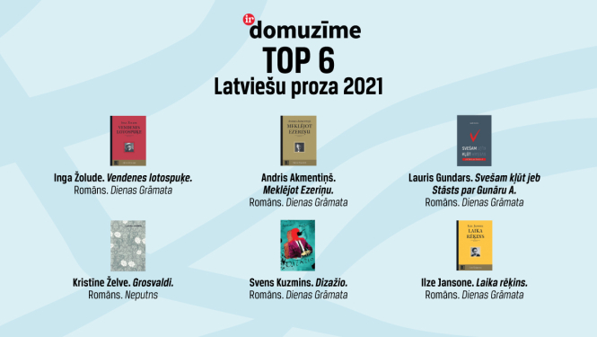 Žurnāla Domuzīme TOP 6 - labākās 2021. gada latviešu prozas grāmatas