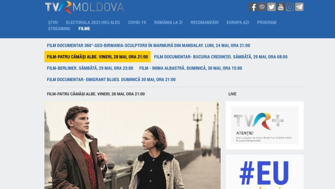 Filmas seansa pieteikums TVR Moldova mājaslapā.
