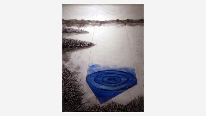 Ansis Rozentāls. “Ūdens”. 300x250 cm, jaukta tehnika. 2018.