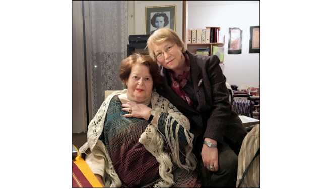 Valentīna Freimane un Jolanta Treile 2016.gadā Berlīnē. Publicitātes foto: Irbe Treile