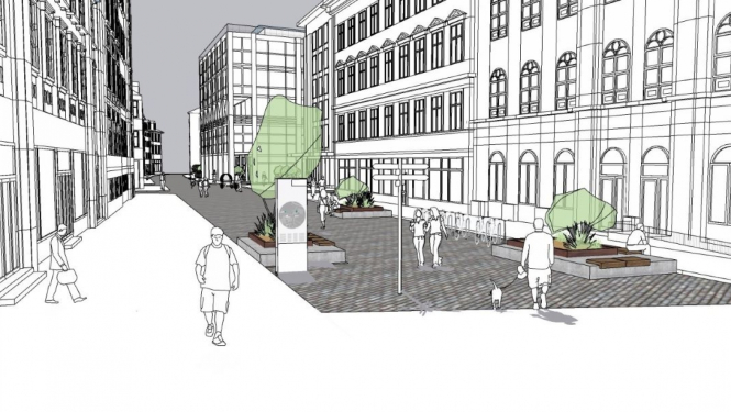 Vizualizācija - cilvēki uz ielas