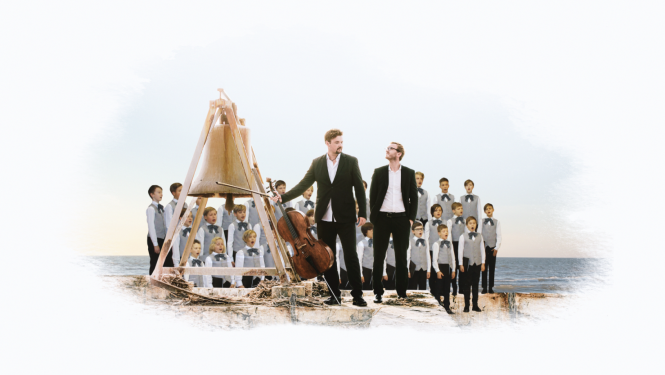 Čellists Valters Pūce, pianists Dainis Tenis un Rīgas Doma zēnu koris