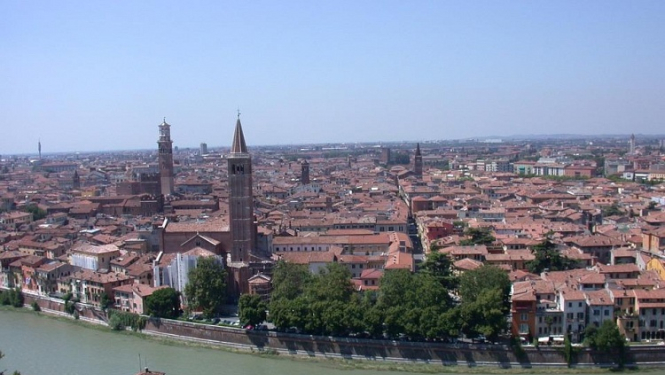 Pilsētas skats no gaisa