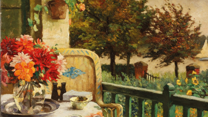 Viktors Žisuls (Victor Gilsoul). Terase krastā. Fragments. Bez datējuma. LNMM kolekcija. Publicitātes foto