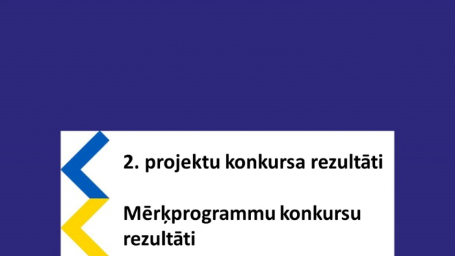 Teksts uz fona: 2. projektu konkursa rezultāti