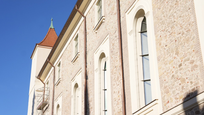 Rīgas pils atjaunotā fasāde kastelas daļā, foto: VNĪ