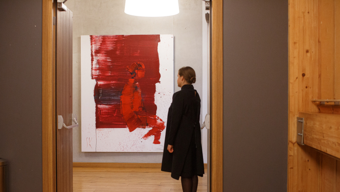 Apmeklētāja izstādē