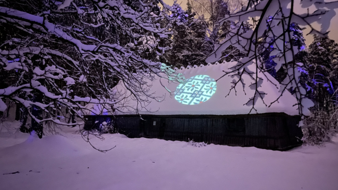 Gaismas instalāciju pastaigu taka “ Ziemas gaismas dārzs” Brīvdabas muzejā