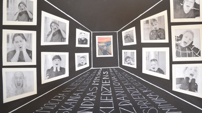 Indras Mūzikas un mākslas skolas projekta darbs “Fotoizstāde “Kliedziens””