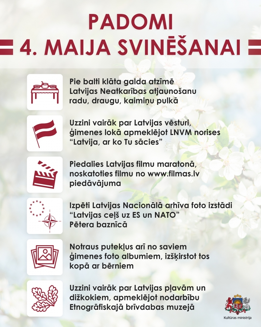 Padomi 4. maija svinēšanai