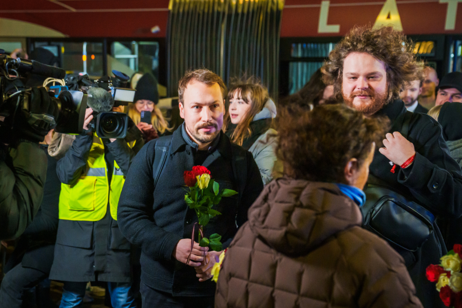 Filmas "Straume" komandas svinīgā sagaidīšana un sveikšana
