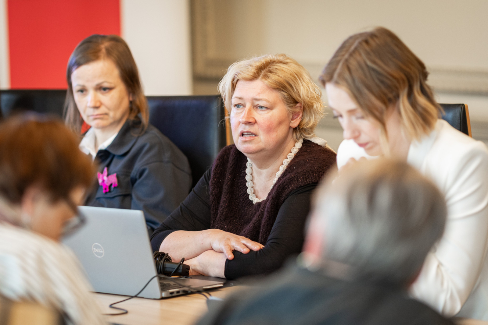 Kultūras ministrijas vadības tikšanās ar biedrības “Laiks kultūrai” pārstāvjiem KM Lielajā zālē