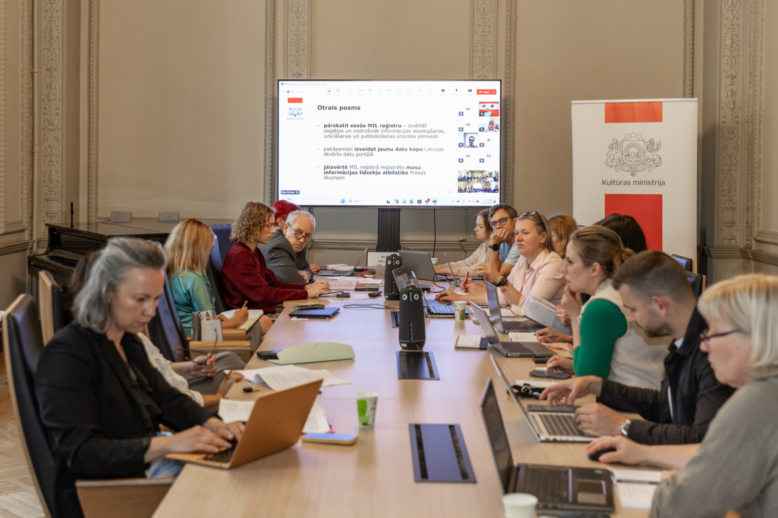 09.07.2025_Mediju konsultatīvās padomes sēdes norise KM Lielajā zālē
