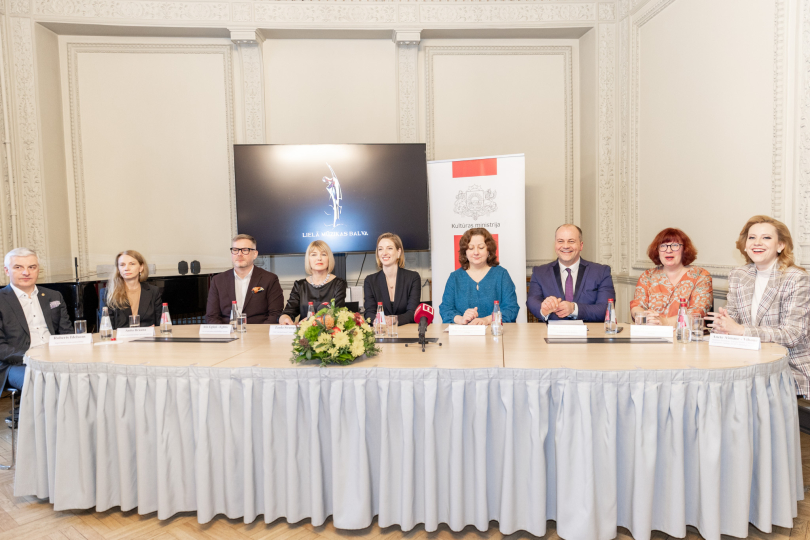 Lielās mūzikas balvas 2025 preses konferences norise KM Lielajā zālē