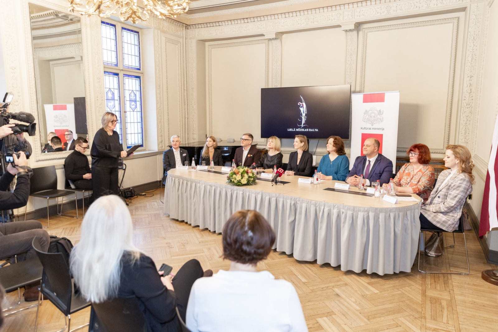 Lielās mūzikas balvas 2025 preses konferences norise KM Lielajā zālē