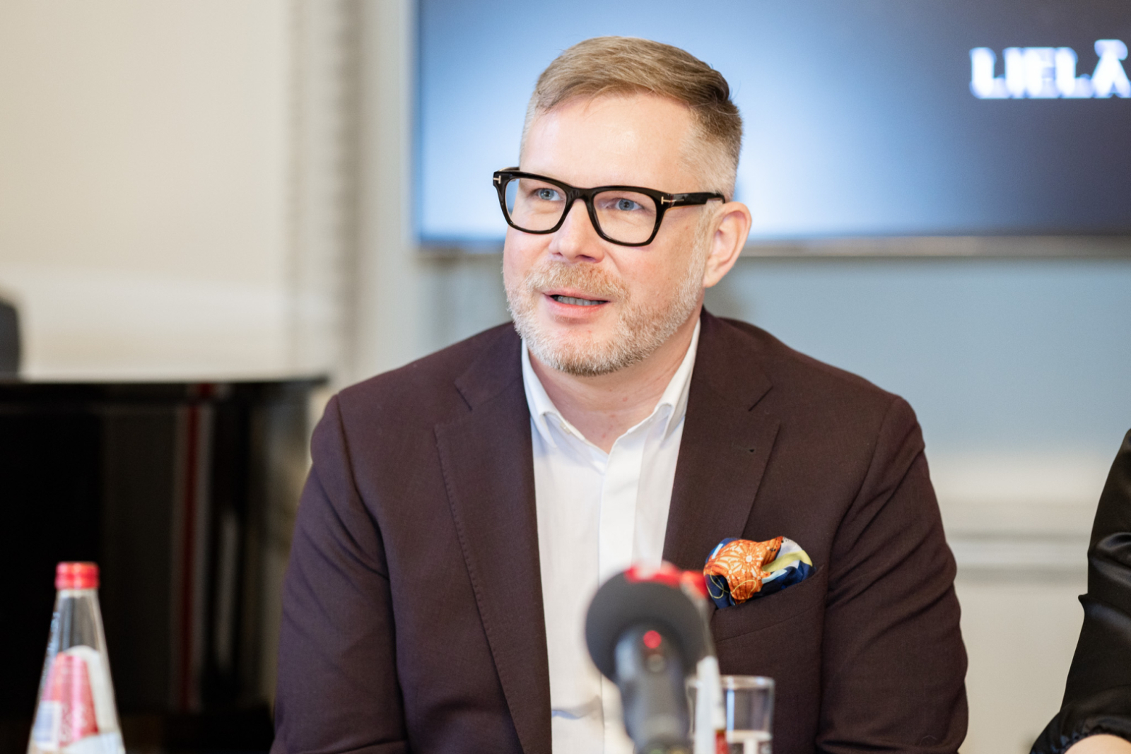 Lielās mūzikas balvas 2025 preses konferences norise KM Lielajā zālē