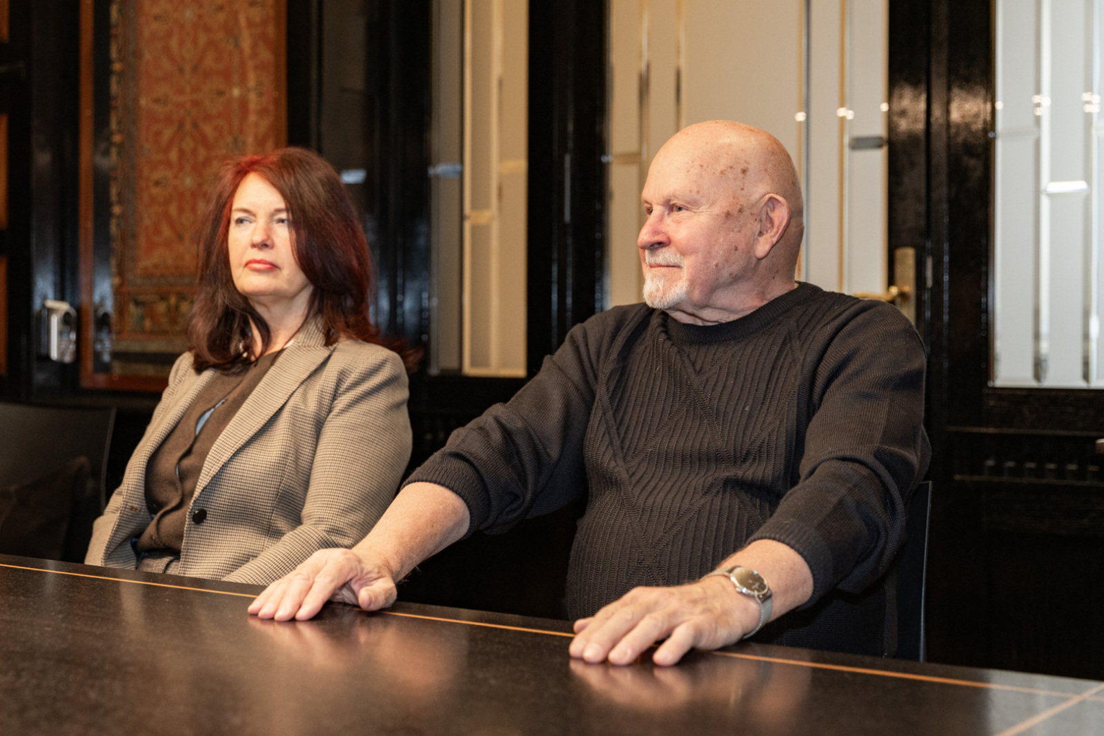 KM pārstāvju tikšanās ar Pētera Vaska fonda pārstāvjiem KM Kamīnzālē