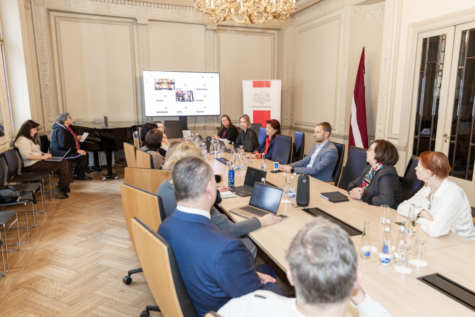 Nacionālās kultūras padomes sēdes norise KM Lielajā zālē