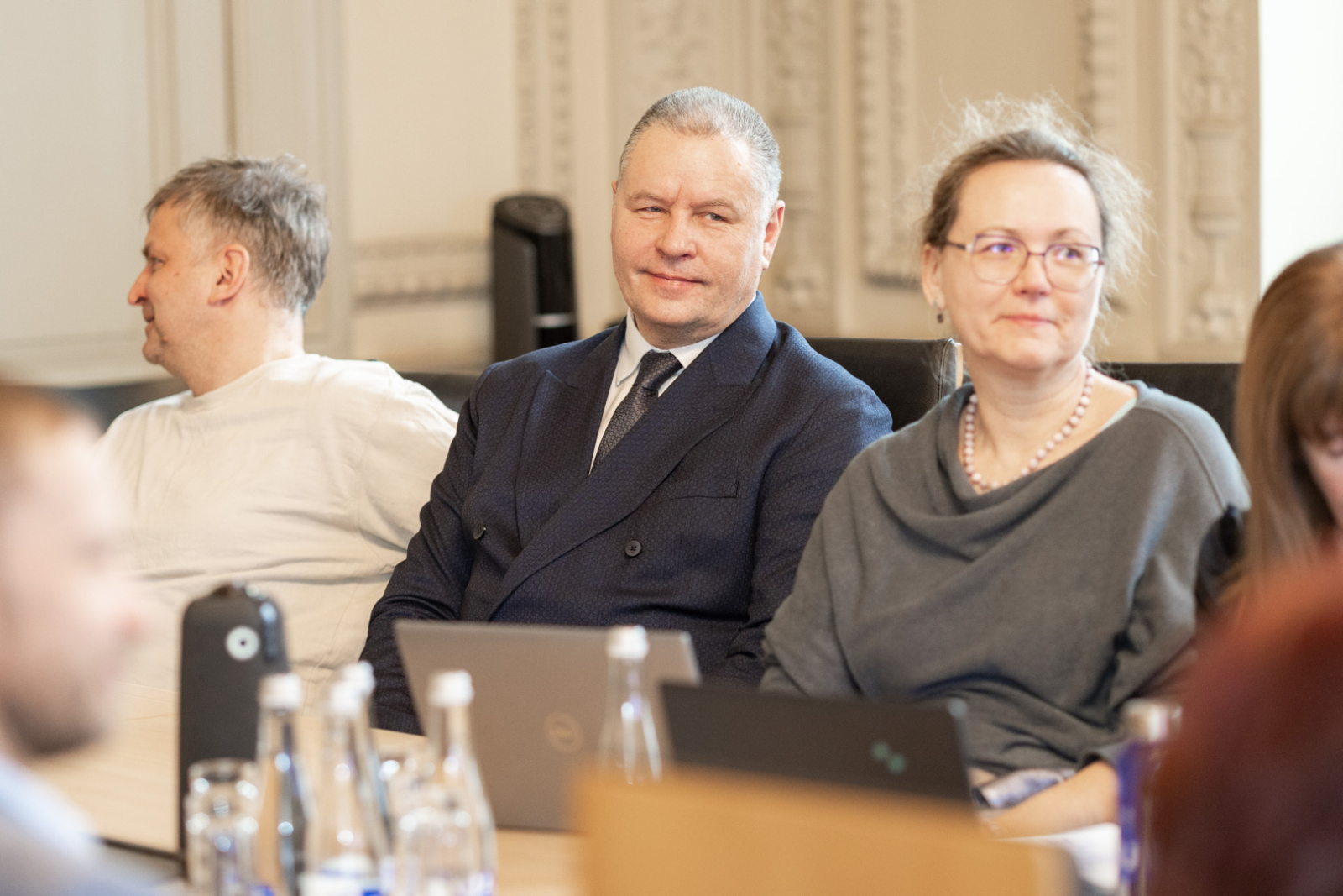 Nacionālās kultūras padomes sēdes norise KM Lielajā zālē